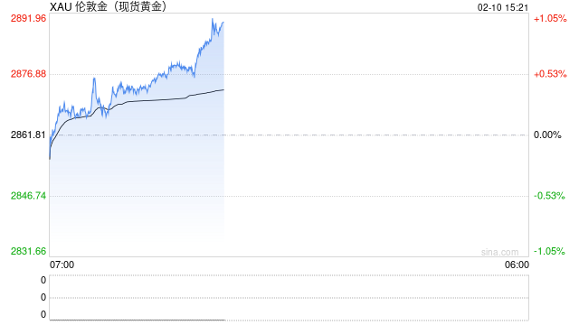 现货黄金站上2890美元/盎司 年内涨超10%